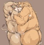 anthro armpit_hair belly blush body_hair butt duo kemono kissing male male/male moobs musk obese obese_male overweight overweight_male simple_background kotobuki dragon_quest square_enix humanoid mammal orc orc_(dragon_quest) suid suina sus_(pig) wild_boar 2021 hi_res