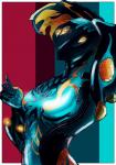 female not_furry pose solo digital_extremes tencent warframe ember_(warframe) alien humanoid tenno hi_res pinup