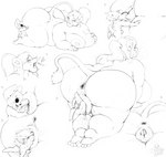 ahegao almost_fully_inside anthro anus arm_in_pussy belly big_butt big_female big_nipples bite bodily_fluids breasts breath butt dripping duo exclamation_point female gasp genital_fluids genitals hair heart_symbol looking_pleasured lunging male male/female milk nipples overweight panting partially_inside penis ponytail presenting presenting_anus presenting_hindquarters presenting_pussy pussy pussy_bite romantic size_difference size_play smaller_male sweat tail tail_motion tailwag unbirthing vaginal vaginal_fluids vore vanska canid canine felid lion mammal pantherine monochrome sequence