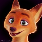 anthro black_background fluffy fur green_eyes looking_at_viewer male open_mouth orange_body orange_fur simple_background smile solo rubber_(artist) disney zootopia nick_wilde canid canine fox mammal red_fox true_fox 1:1 2022 3d_(artwork) digital_media_(artwork) headshot_portrait hi_res portrait signature