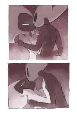 anthro biped black_body black_eyes blush blush_lines bodily_fluids border detailed_background duo empty_eyes female female/female female_anthro female_humanoid holding_partner humanoid_on_anthro inside kissing mouthless narrowed_eyes nude spa sweat sweatdrop white_body white_border white_eyes justdog hollow_knight:_silksong hollow_knight_(franchise) team_cherry hornet_(hollow_knight) lace_(hollow_knight:_silksong) arthropod humanoid 2025 comic digital_drawing_(artwork) digital_media_(artwork) english_description hi_res
