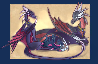 6_horns 8_horns armlet big_tail black_body black_scales blade cloak_only clothed clothed_feral clothing countershading digitigrade female female_feral feral folded_wings gem green_eyes group happy horn horn_sheath huge_tail jewelry long_neck long_snout long_tail lying membrane_(anatomy) membranous_wings multi_horn multicolored_body neck_ring neck_spikes necklace on_back on_front on_haunches quadruped red_body red_countershading red_scales red_wings scales size_difference snout square_crossover tail tail_blade tapering_tail touching_tail trio two_tone_body ventral_scales weapon_tail wing_blade wings young young_feral goldengriffiness activision european_mythology mythology spyro_the_dragon the_legend_of_spyro corrupt_cynder cynder dragon mythological_creature mythological_scalie scalie western_dragon 2020 absurd_res alpha_channel hi_res