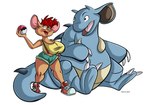 anthro big_breasts biped blush bottomwear breasts buckteeth clothing cosplay female feral footwear green_eyes gym_leader hair huge_breasts markings mole_(marking) open_mouth pokeball red_hair shirt shoes shorts simple_background sitting sneakers solo teeth thick_thighs topwear white_sclera dutch_(artist) misty_the_mouse nintendo pokemon misty_(dutch) misty_(pokemon) generation_1_pokemon mammal mouse murid murine nidoqueen pokemon_(species) rodent 2019 digital_media_(artwork)