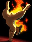 anthro bodily_fluids butt butt_from_the_front female fire genital_fluids genitals handstand looking_at_viewer nude open_mouth pussy red_eyes semi-anthro solo spread_legs spreading tail upside_down vaginal_fluids eto_ya nintendo pokemon generation_2_pokemon mammal pokemon_(species) quilava 2018 absurd_res digital_media_(artwork) hi_res