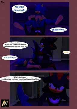 5_toes anthro balls barefoot bedroom bedroom_eyes bedroom_sex caged chastity_cage chastity_cage_only chastity_device chastity_device_only closet cuckold feet genitals humanoid_feet humanoid_genitalia humanoid_hands humanoid_penis infidelity male male/male narrowed_eyes nude penis plantigrade seductive soles toes voyeur voyeur_pov wearing_chastity_cage wearing_chastity_device aldenyates sega sonic_the_hedgehog_(series) miles_prower shadow_the_hedgehog sonic_the_hedgehog canid canine eulipotyphlan fox hedgehog mammal 3d_(artwork) absurd_res comic digital_media_(artwork) hi_res source_filmmaker_(artwork)