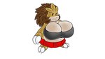 anthro belly big_belly big_breasts bottomwear breasts claws cleavage clothed clothing female fully_clothed huge_breasts navel simple_background skirt solo white_background madnevil nintendo pokemon sandpancake generation_1_pokemon pokemon_(species) sandslash 16:9 hi_res widescreen