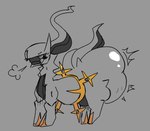 ambiguous_gender big_butt blush bottom_heavy breath butt feral grey_background huge_butt hyper hyper_butt quadruped raised_tail simple_background solo tail pawplants nintendo pokemon arceus generation_4_pokemon legendary_pokemon pokemon_(species) 2024 digital_media_(artwork)