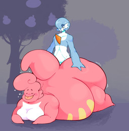 3_fingers ambiguous_gender ambiguous_penetrated anal anal_penetration anthro anthro_on_anthro anthro_penetrated anthro_penetrating anthro_penetrating_anthro belly belly_markings big_belly big_butt big_tail blue_body blue_skin blush bodily_fluids breasts butt chest_spike cleavage clothed clothing curvy_figure duo featureless_moobs fingers food from_behind_position fruit genitals glistening glistening_belly glistening_body glistening_butt glistening_moobs glistening_skin glistening_tongue hand_on_butt head_tuft heart_symbol huge_belly huge_butt huge_thighs hyper hyper_butt larger_ambiguous larger_anthro light looking_at_viewer looking_back looking_pleasured lying male male/ambiguous male_penetrating male_penetrating_ambiguous markings motion_lines multicolored_body narrowed_eyes nude obese obese_ambiguous obese_anthro obscured_penetration on_front one_eye_obstructed open_mouth orange_eyes outside overweight overweight_ambiguous overweight_anthro penetration pink_body pink_skin pink_tail plant sex simple_background simple_eyes size_difference smaller_anthro smaller_male solo spikes spikes_(anatomy) standing stripes sweat sweaty_face tail text thick_thighs tongue tongue_out tree tuft two_tone_body white_body white_sclera white_skin wide_hips yellow_stripes dozighost nintendo pokemon jasper_(dozighost) gardevoir generation_3_pokemon generation_4_pokemon lickilicky mammal pokemon_(species) 2024 artist_name colored digital_drawing_(artwork) digital_media_(artwork) english_text hi_res lighting shaded signature watermark