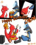 ! ? charmeleon comic duo gift happy lucario nintendo open_mouth pokémon siberiancrystalx video_games
Rating: Safe
Score: 3
User: SiberianCrystAlx
Date: April 18, 2014