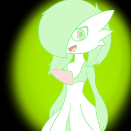 3_fingers ambiguous_gender black_background fingers green_glow green_hair hair hair_over_eye looking_at_viewer not_furry one_eye_obstructed open_mouth red_eyes simple_background solo malegardevoir nintendo pokemon gardevoir generation_3_pokemon humanoid pokemon_(species) 1:1 portrait source_request three-quarter_portrait unavailable_at_source