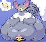 2024 absurd_res ambiguous_gender anthro belly belly_lick big_belly black_eyes blush deep_navel duo ekkokenight eyes_closed female feral frown generation_1_pokemon generation_4_pokemon hi_res huge_belly hyper hyper_belly meowth morbidly_obese morbidly_obese_female morbidly_obese_feral multicolored_body navel nintendo obese obese_female obese_feral overweight overweight_female overweight_feral pokemon pokemon_(species) purugly smothering tan_body tongue tongue_out two_tone_body whiskers yellow_sclera