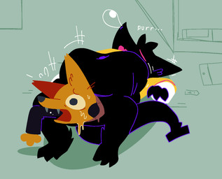 3_toes abdominal_bulge almost_fully_inside anal anal_vore anthro anthro_pred anthro_prey anus belly big_belly black_body black_fur bodily_fluids bubble butt canon_x_oc duo fangs featureless_crotch feet feet_first fur lying male male/male male_pred male_prey navel on_back open_mouth orange_body orange_fur purring sleeping sleeping_pred snot snot_bubble stretched_anus struggling struggling_prey tail teeth text toes unaware_pred unwilling_prey vore pawplants night_in_the_woods gregg_lee veecee canid canine fox mammal void_fluff 2022 digital_media_(artwork)