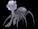 4_eyes 8_legs fangs female grey_hair hair looking_up multi_eye purple_eyes solo teeth fluffyxai hasbro my_little_pony arachnid arachnid_taur arthropod arthropod_taur hybrid spider spider_taur spiderpony taur alpha_channel hi_res