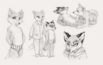 anthro clothing genitals male male/male pajamas penis underwear young young_anthro young_male 1ksrw fantastic_mr._fox ash_fox_(fantastic_mr._fox) kristofferson_silverfox canid canine fox mammal hi_res