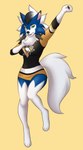 anthro green_eyes hockey looking_at_viewer simple_background solo sport mouscedess nhl nintendo pittsburgh_penguins pokemon canid canine dusk_lycanroc generation_7_pokemon lycanroc mammal pokemon_(species) absurd_res hi_res