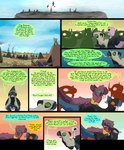 camp charred crowd dialogue fantasy female feral group male post-apocalyptic text thepatchedragon dragonscape mythology doerate_(thepatchedragon) forl_(thepatchedragon) hiker_(thepatchedragon) dinosaur dragon drekir mythological_creature mythological_scalie prehistoric_species reptile scalie theropod comic english_text hi_res