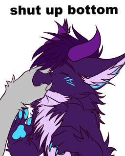 4_fingers ambiguous_gender anthro cheek_markings duo facial_markings fingers fluffy fluffy_chest fur head_markings horn markings mouth_held_shut purple_body purple_fur solo_focus leusing_it mythology xemberith dragon furred_dragon furred_scalie mythological_creature mythological_scalie scalie hi_res meme