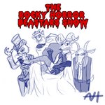 anthro clothed clothing crossdressing female group male aleks_howes beastars the_rocky_horror_picture_show columbia_(rocky_horror) dr._frank-n-furter els_(beastars) magenta_(rocky_horror) pina_(beastars) riff_raff_(rocky_horror) sheila_(beastars) zoe_(beastars) angora_goat bovid caprine dall_sheep domestic_goat felid feline goat leopard mammal pantherine sheep 1:1 hi_res sketch