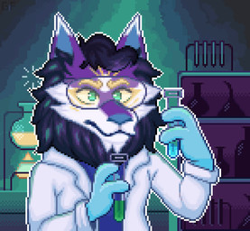 explosion laboratory male solo soot surprised grumpyfart animated digital_media_(artwork) hi_res icon pixel_(artwork) pixel_animation