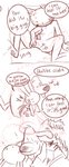 anal anal_penetration anthro balls bouncing_balls canid canine canis comic dialogue domestic_dog duo english_text erection genitals hi_res knot knotting lagomorph leporid male male/male male_penetrated male_penetrating male_penetrating_male mammal max_(sam_and_max) monochrome penetration penis rabbit sam_and_max samuel_dog sex simple_background sketch text walnutgecko