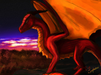 cave claws cloud detailed_background feral forest horn male membrane_(anatomy) membranous_wings plant pupils quadruped red_body red_eyes red_scales scales side_view slit_pupils solo standing sunset tail text tree wings dragon345 mythology stone_(dragon345) dragon mythological_creature mythological_scalie scalie 4:3 digital_media_(artwork) english_text hi_res shaded soft_shading