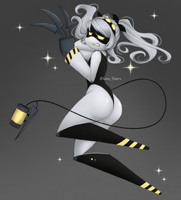 angry big_butt butt disgusted_face female long_legs machine not_furry screen_eyes solo gea_stars glitch_productions murder_drones j_(murder_drones) humanoid robot robot_humanoid absurd_res hi_res