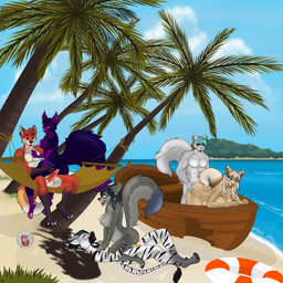 2_horns 4_toes ambiguous_penetration anthro anus areola arms_bent athletic athletic_anthro athletic_male balls bangle bangs beach big_breasts black_choker black_claws black_eyebrows black_eyewear black_hair black_jewelry black_necklace black_stripes black_sunglasses black_tail_tuft blue_areola blue_body blue_eyes blue_fur blue_hair blue_inner_ear_fluff blue_nipples blue_sky blue_tail boat bodily_fluids breasts brown_claws brown_tail_tip cheek_tuft choker choker_only claws clitoris closed_smile cloud cowgirl_position day digit_ring dipstick_tail drooling ear_piercing ear_ring erection eyebrows eyelashes eyes_closed eyewear eyewear_only facial_tuft feet female finger_ring fluffy fluffy_tail forest from_front_position fur fur_markings genital_fluids genitals gold_bangle gold_ring green_eyes grey_body grey_claws grey_fur grey_horn grey_tail group hair hammock hand_on_chest horn inner_ear_fluff island jewelry kneeling kneeling_sex knot knotted_penis lidded_eyes life_ring light long_hair long_tail looking_at_viewer looking_pleasured looking_up lying_on_ground male male/female markings mouth_closed multicolored_body multicolored_fur multicolored_hair necklace necklace_only nipples nude nude_anthro nude_female nude_male on_bottom on_ground on_top open_mouth open_smile outside_sex palm_tree pawpads pecs penetration penile penile_penetration penis penis_in_vagina piercing pink_areola pink_nipples plant pregnant pregnant_female purple_body purple_clitoris purple_eyebrows purple_fur purple_markings purple_nose purple_pawpads purple_tail_tip red_body red_fur red_hair red_penis red_tongue ring_piercing saliva saliva_on_face sand sea seaside sex short_hair sitting sitting_on_another sky smile smiling_at_viewer sport standing striped_markings striped_tail stripes sunglasses sunglasses_only swim_ring tail tail_markings tail_tuft tan_body tan_fur tan_hair text toe_claws toes tongue tongue_out tree tuft two_tone_hair vaginal vaginal_fluids vaginal_fluids_on_penis vaginal_penetration vehicle volleyball water watercraft white_balls white_body white_claws white_fur white_tail white_tail_tip yellow_eyes yellow_penis yellow_tail evilangel_art cast_away mythology annie_(evilangel_art) blade_(brndntylr4) dexter_(dexxy~) emmy_(umbrafang) indigo_(donyakavetta) valentine_(doubleshotstories) canid canine canis domestic_dog dragon fox husky hybrid hyena mammal mythological_creature mythological_scalie nordic_sled_dog scalie spitz striped_hyena wolf 1:1 2025 colored digital_drawing_(artwork) digital_media_(artwork) english_description english_text hi_res lighting shaded signature