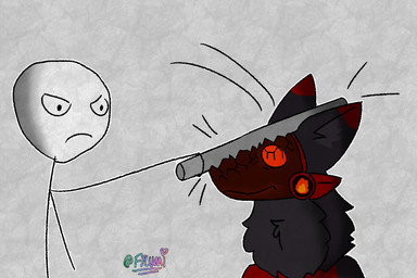 angry anthro cracked_glass death fluffy killing machine male neck_tuft simple_background solo tuft conditional_dnp fylumi kardin_(karuskardin) humanoid living_machine protogen 3:2