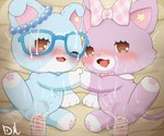 accessory anthro anthro_focus blue_body bodily_fluids bow_ribbon chibi cum cum_in_pussy cum_inside cum_on_body cum_on_face cum_on_glasses cum_on_penis duo_focus erection eyewear female female_focus genital_fluids genitals glasses group hair_accessory male male/female penis plushie purple_body pussy sex young dream_maker810 mewkledreamy sanrio mew_(mewkledreamy) suu_(mewkledreamy) animate_inanimate domestic_cat felid feline felis living_plushie mammal censored hi_res