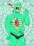 belly big_butt black_clothing blush blush_lines blushing_at_viewer bodily_fluids bone bottomwear bubble butt circumcised clothing dripping genital_fluids genitals gesture half_naked heart_background heart_on_body heart_symbol leaking_precum looking_at_viewer looking_pleasured male melee_weapon mouthless name_drop nipples one_eye_closed overweight pants pattern_background penis precum precum_drip simple_background skull skull_head slightly_chubby slime solo star sword thick_thighs visible_self waving waving_at_viewer weapon wink winking_at_viewer yellow_eyes oreo491 monster_prom doug_(monster_con) goo_creature goo_humanoid humanoid 3:4