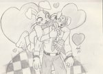 anthro bound clothed clothing duo female male male/female mask questionable_consent simple_background smile wearing_mask spider26 five_nights_at_freddy's scottgames vanny_(fnaf) humanoid lagomorph leporid mammal rabbit absurd_res hi_res huge_filesize