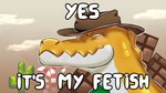 anthro clothing hat headgear headwear humor male meme_face smile smiley_face sweets text crazmax glitch_productions the_amazing_digital_circus gummi gummigoo_(tadc) crocodile crocodilian reptile scalie 16:9 digital_media_(artwork) english_text hi_res meme widescreen