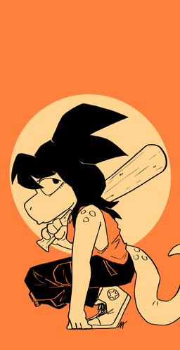 anthro baseball_bat bat_(object) bottomwear cargo_pants clothed clothing crouching female hair holding_object long_hair pants shirt side_view simple_background simple_coloring solo tank_top topwear mochaderg converse mythology bird_(mochaderg) dragon mythological_creature mythological_scalie scalie absurd_res hi_res trans_(lore)
