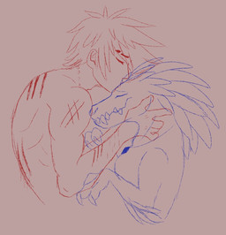 anthro arm_feathers arm_tuft duo eyes_closed feather_hair feathered_crest feathers female female_anthro female_on_human hair hand_on_cheek head_crest human_on_anthro interspecies jewelry kiss_on_forehead kiss_on_head kissing male male/female male_human male_on_anthro necklace pendant pseudo_hair scar sharp_teeth simple_background smile teeth tuft xenophilia spartankay515 halo_(series) microsoft xbox_game_studios zir-zen alien human ibie'shan kig-yar mammal reptile scalie hi_res sketch