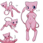 3_fingers 3_toes anthro biped black_text blue_eyes blush breasts butt digitigrade featureless_breasts featureless_crotch feet female fingers floating hands_on_own_hips heart_symbol licking licking_lips licking_own_lips navel one_eye_closed open_mouth pawpads pink_ears pink_pawpads pink_tail pink_tongue presenting presenting_hindquarters simple_background small_breasts solo spread_legs spreading tail text toes tongue tongue_out white_background wink sei8 nintendo pokemon generation_1_pokemon legendary_pokemon mew_(pokemon) pokemon_(species) japanese_text multiple_images