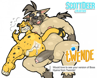 after_anal after_anal_penetration after_sex anal anthro anthro_on_anthro areola balls belly big_belly big_butt big_penis black_nose black_spots bodily_fluids breath brown_body brown_fur bubble butt countershading cum cum_from_ass cum_from_penis cum_in_ass cum_inside cum_on_penis devil_horns_(gesture) duo eye_bags eyes_closed flaccid foreskin fur genital_fluids genitals gesture hand_gesture larger_male long_tail looking_back lying male male/male markings mature_male musclegut muscular nipples on_back on_side on_top_of open_mouth panting pecs penis pointy_ears raised_tail simple_background size_difference sleeping slightly_chubby small_ears smaller_male smile snot snot_bubble spots spotted_body spotted_fur spread_legs spreading tail tan_body tan_fur teeth text thick_thighs white_background yellow_body yellow_fur scottdeer twende_(series) boss_(twende) kimbe_(twende) cheetah felid feline hyena mammal 2025 english_text hi_res watermark