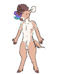 animal_genitalia anthro attached_sheath balls bottomless brown_body brown_fur brown_hair brown_hooves brown_nose clothed clothing dot_eyes fingers fully_sheathed fur genitals hair highlights_(coloring) hooved_fingers hooves male male_anthro multicolored_highlights navel sheath shirt shirt_only simple_background snout solo standing t-shirt tail topwear topwear_only translucent translucent_clothing translucent_shirt translucent_t-shirt translucent_topwear unguligrade white_background white_body white_fur white_inner_ear dyyrlysh kristoffer_everglade deer mammal new_world_deer white-tailed_deer 2024 aliasing digital_drawing_(artwork) digital_media_(artwork) flat_colors full-length_portrait microsoft_paint_(artwork) portrait