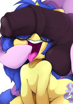 animal_genitalia animal_penis big_penis blue_hair cutie_mark duo equine_genitalia equine_penis eyewear female feral genitals glasses hair horn male male/female medial_ring open_mouth penis pink_body round_glasses tongue tongue_out yellow_body ahekao hasbro my_little_pony mythology fan_character logical_leap sweetie_swirl_(twilybutt) equid equine mammal mythological_creature mythological_equine unicorn absurd_res hi_res