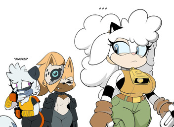 anthro big_breasts breasts cleavage clothed clothing female female_anthro group mask text trio omegasunburst third-party_edit idw_publishing sega sonic_the_hedgehog_(comics) sonic_the_hedgehog_(idw) sonic_the_hedgehog_(series) lanolin_the_sheep_(sonic) tangle_the_lemur whisper_the_wolf bovid canid canine canis caprine lemur mammal primate ring-tailed_lemur sheep strepsirrhine wolf 11:8 2023 english_text hi_res