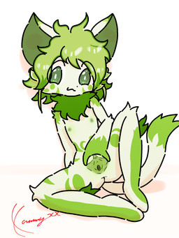 anthro butt clitoris dipstick_ears dipstick_tail ear_markings facial_markings female flat_chested fur genitals gloves_(marking) green_body green_ear_tips green_eyes green_fur green_hair green_inner_ear green_nipples green_tail_tip green_vulva hair head_markings leaning_on_wall leg_markings looking_at_viewer markings multicolored_body multicolored_ears multicolored_fur neck_tuft nipples nude nude_anthro nude_female presenting presenting_vulva short_hair simple_background sitting smile solo spread_legs spread_vulva spreading tail tail_markings tuft two_tone_body two_tone_fur urethra vulva white_background white_body white_ears white_fur white_tail young young_anthro young_female conditional_dnp xammyxx ze'lya_(linkzzz) domestic_cat felid feline felis mammal 2026 3:4 digital_media_(artwork) english_description hi_res ibispaint_(artwork) shaded signature watermark