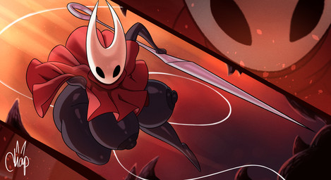 anthro areola big_breasts big_butt black_areola black_body black_nipples breasts butt cloak clothed clothed_female clothing female holding_object holding_weapon huge_breasts huge_butt huge_thighs looking_at_viewer mostly_nude nipples non-mammal_breasts solo thick_thighs weapon chapsan hollow_knight_(franchise) team_cherry hornet_(hollow_knight) arthropod 2025 digital_media_(artwork) hi_res