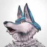 anthro countershading female fluffy fur inner_ear_fluff neck_tuft open_mouth simple_background solo tuft white_background white_body white_fur yellow_eyes hikaruthewolf illumination_entertainment sing_(movie) porsha_crystal canid canine canis mammal wolf 1:1 bust_portrait portrait