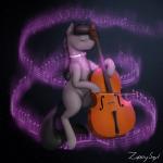 abstract_background black_hair bow_(feature) bow_(stringed_instrument) bow_tie bowed_string_instrument cutie_mark double_bass eyes_closed female feral fur grey_body grey_fur hair holding_musical_instrument holding_object musical_instrument playing_music solo string_instrument zippysqrl friendship_is_magic hasbro my_little_pony octavia_(mlp) earth_pony equid equine horse mammal pony 1:1 2014 absurd_res hi_res