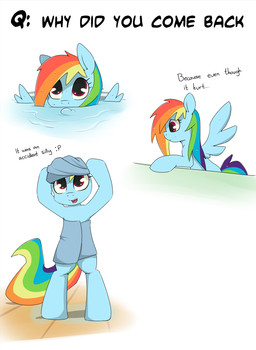 bath blue_body blue_feathers blue_fur feathered_wings feathers female feral fur hair multicolored_hair multicolored_tail rainbow_hair rainbow_tail simple_background solo tail text towel towel_on_head white_background wings grumblepluck friendship_is_magic hasbro my_little_pony mythology rainbow_dash_(mlp) equid equine mammal mythological_creature mythological_equine pegasus english_text hi_res
