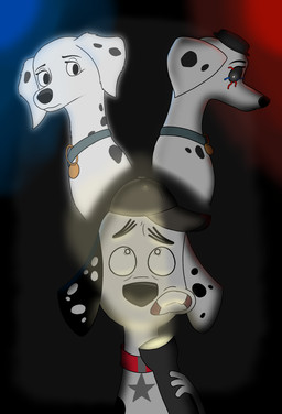 black_body black_cap black_fur black_spots blue_collar collar collar_tag female feral floppy_ears fur heterochromatic_ears holding_lantern holding_object lamp lantern machine male pink_inner_ear red_collar spots star_collar_tag toony white_body white_fur white_spots russleblackheart 101_dalmatian_street 101_dalmatians disney five_nights_at_freddy's scottgames dylan_(101_dalmatians) perdita animatronic canid canine canis dalmatian domestic_dog mammal robot hi_res