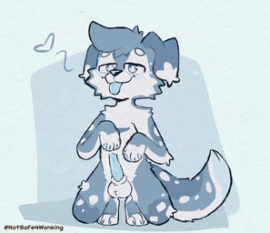 anthro aroused balls blush erection feet genitals male penis solo tail toes tongue tongue_out notsafeforwanking absurd_res hi_res