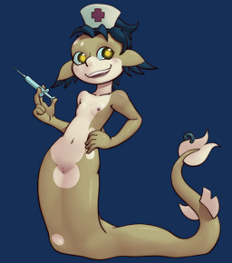 5_fingers accessory adolescent anthro apode areola blue_hair breasts brown_body brown_tail clothing female female_anthro fingers furgonomic_piercing furgonomics genitals hair hand_on_hip hand_on_own_hip hat hat_only headgear headgear_only headwear headwear_only holding_syringe humanoid_hands jewelry legless looking_at_viewer mostly_nude mostly_nude_anthro mostly_nude_female multicolored_body navel nipples nurse nurse_clothing nurse_hat nurse_headwear open_mouth open_smile piercing pink_areola pink_nipples red_clothing red_hat red_headwear ring_piercing serpentine short_hair simple_background small_breasts smile solo syringe tail tail_accessory tail_jewelry tail_piercing tail_ring_(piercing) teeth transparent_background two_tone_body two_tone_hat vulva white_body white_clothing white_hat white_headwear yellow_eyes young young_anthro young_female spacechoochoo disney the_owl_house vee_(the_owl_house) basilisk_(the_owl_house) draconcopode scalie 2024 alpha_channel
