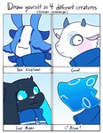 alternate_species anthro big_eyes black_body black_ears black_face black_fur blue_background blue_body blue_clothing blue_eyes blue_face blue_inner_ear blue_jacket blue_markings blue_topwear blush blush_lines blush_stickers closed_frown clothed clothed_anthro clothed_female clothed_humanoid clothing dot_eyes eyeless female female_humanoid fur grey_horn head_tuft horn jacket markings mouth_closed multicolored_body multicolored_clothing multicolored_topwear pink_inner_ear pupils simple_background simple_eyes text topwear tuft two_tone_body two_tone_clothing two_tone_face two_tone_jacket two_tone_topwear white_background white_body white_clothing white_face white_fur white_jacket white_markings white_pupils white_topwear xtoka_samax toka_(female)_(xtoka_samax) alien aquatic_gastropod bovid caprine gastropod goat humanoid lagomorph leporid mammal marine mollusk rabbit sea_slug slug 2021 blue_theme colored cool_colors digital_drawing_(artwork) digital_media_(artwork) english_text flat_colors