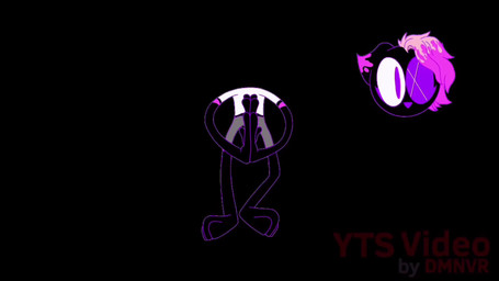 anthro black_body black_fur bottomwear clothing female floating fur grey_bottomwear grey_clothing grey_pants hair heterochromia logo pants pink_hair red_rings shirt solo topwear white_clothing white_shirt white_topwear nova_heyna 16:9 animated hi_res high_framerate short_playtime sound video widescreen