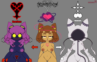 anthro big_breasts black_body bodysuit breasts brown_body brown_fur brown_hair clothed clothed_anthro clothed_female clothing corruption cosplay crossover_cosplay drone dronification female fur genitals hair hood hoodie hoodie_bodysuit hypnosis looking_at_viewer mind_control nipples nude nude_anthro nude_female purple_hair purple_nipples red_eyes skinsuit solo text tight_clothing topwear vulva whiskers white_clothing white_hoodie white_topwear wide_hips yellow_eyes shukketsustar gameoverse glitch_productions kingdom_hearts square_enix kit_bodega domestic_cat felid feline felis heartless mammal nobody_(kingdom_hearts) 2026 crossover english_text hi_res